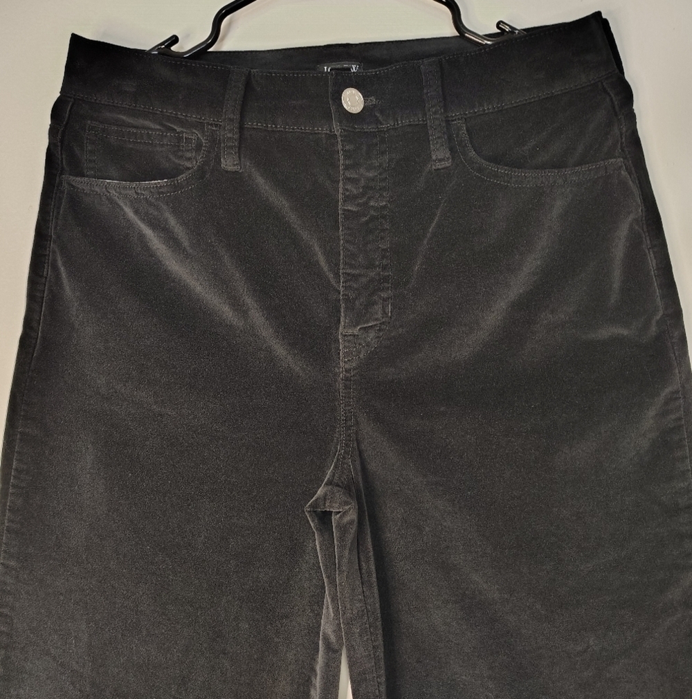 J.Crew women's Wide Leg Velvet High Rise Full Length pants Cotton Stretch sz 28 - Picture 6 of 17